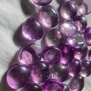 Lavender Glass Round Pebbles for Mosaics, Crafts, or Home Decor
